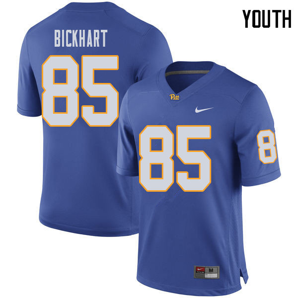 Youth #85 Garrett Bickhart Pittsburgh Panthers College Football Jerseys Sale-Royal